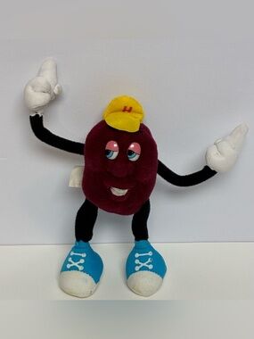 Hardee's Vintage Plush California Raisins 6" 1988 Applause Sunglasses Blue Shoes
